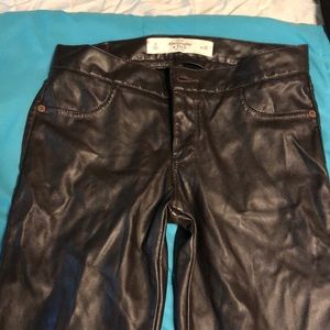 Pleather skinny pants